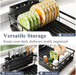 Large capacity dish drying rack with rust resistant material