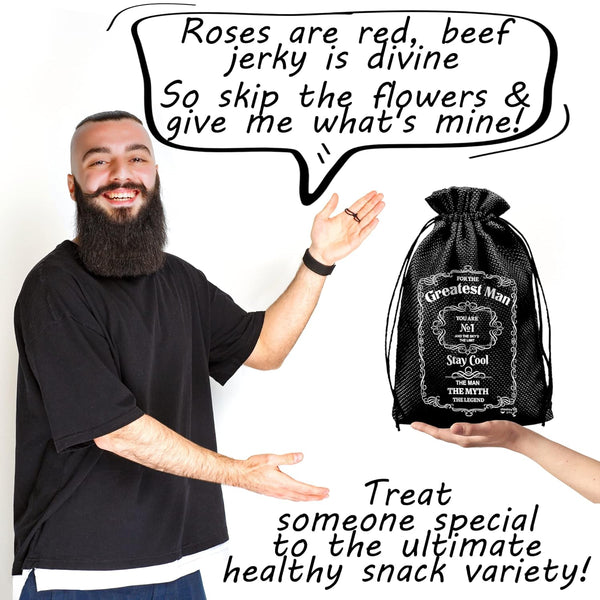 Beef Jerky Gift Baskets for Men with Meat and Cheese Variety Pack