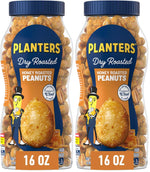 planters honey roasted peanuts 16oz jar dry roasted party snack plant-based protein kosher