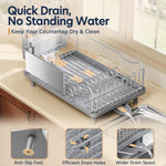 Stainless Steel Dish Drying Rack for Kitchen Counter with Large Capacity