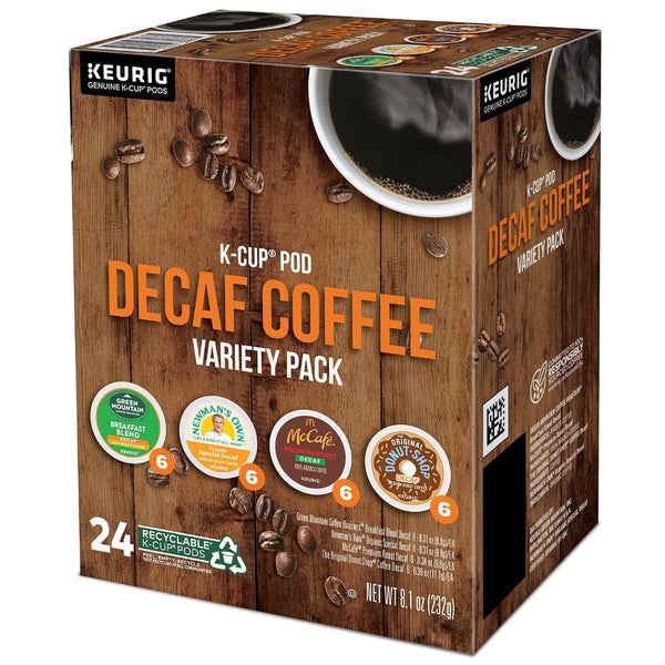 Keurig Decaf Coffee Variety Pack, 24 Count, Single Serve K-Cup Pods