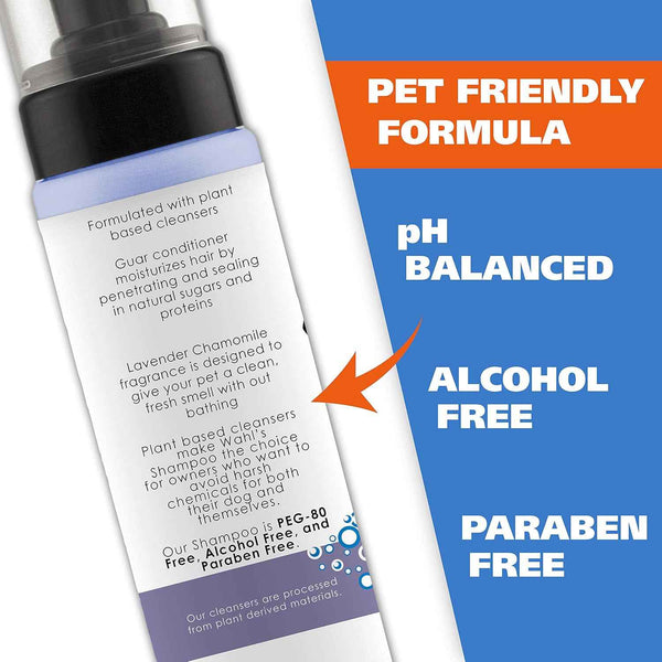Wahl USA 820014A Pet Friendly Waterless No Rinse Shampoo for Animals - Lavender & Chamomile Scented, 7.1 Oz