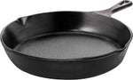 Utopia Kitchen Cast Iron Skillets 12 Inch, Chef's Pan, Pre-Seasoned Frying Pan, Stovetop, Oven, Campfire and Grill Large Skillet, Even Heat Distribution Multipurpose Cast Iron Pan - Black