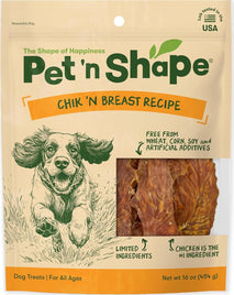 Pet 'n Shape Chik 'n Breast Jerky Dog, 1 Pound, Grain Free, No Artificial Additives