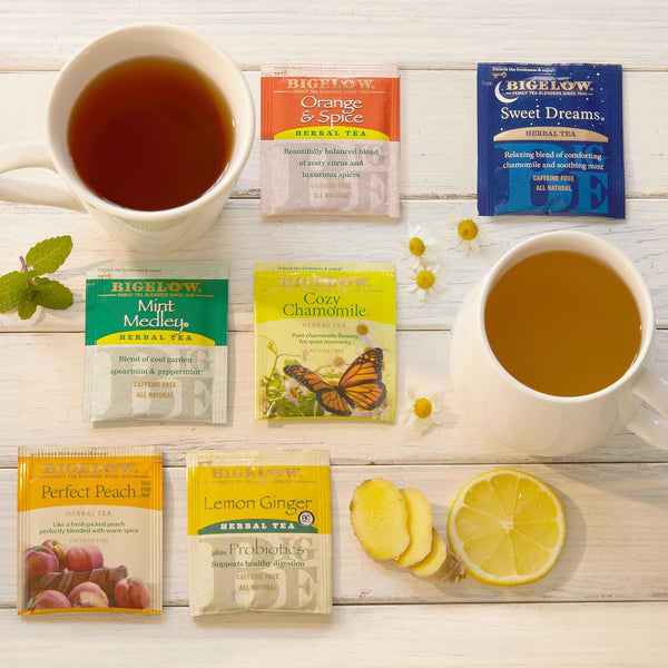 Bigelow Tea Caffeine Free 6 Flavor Herbal Tea Variety Pack