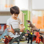 kissdream 7 piece jumbo dinosaur toys for boys realistic giant dinosaur toys 3-5 years