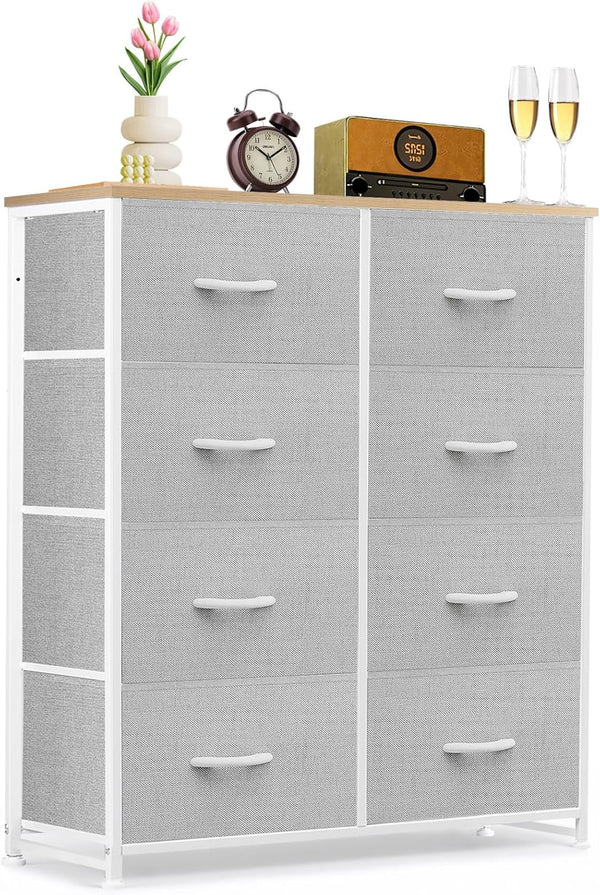 9-drawer dresser with storage and anti-tip kit for bedroom and entryway