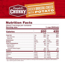 Campbell's Chicken Broccoli Cheese Soup, 18.8 Oz Cans, Case of 12, No Antibiotics Chicken, Microwavable