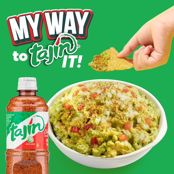 Tajin Clásico Seasoning Gluten-Free Authentic Mexican Chili Lime Spice Blend 14 oz (Pack of 2)