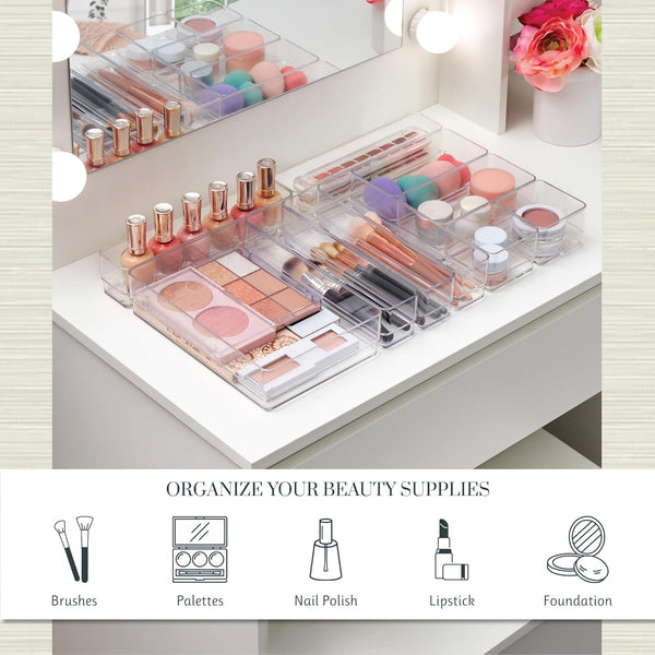 STORi SimpleSort 10-Piece Stackable Clear Drawer Organizer Set