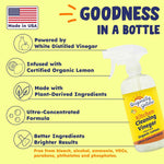 Originally Yellow Plant-Based Kitchen Cleaner | Powered by Natural Vinegar & Infused with Organic Lemon | Multipurpose Kitchen Counter Cleaner Works on Tile, Wood, Granite, & Marble, 16 Fl Oz (3-Pack)