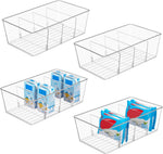 Clear Plastic Food Storage Organizer Bins for Pantry and Kitchen