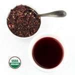 100% Certified Organic Hibiscus Flowers Herbal Tea, 1LB, Caffeine Free, Bulk Resealable Bag