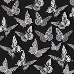 SAOROPEB 3D Butterfly Wall Decor - 48 Pcs, 4 Styles, 3 Sizes, Gold Butterfly Decorations for Birthday & Party Celebrations, Removable Stickers