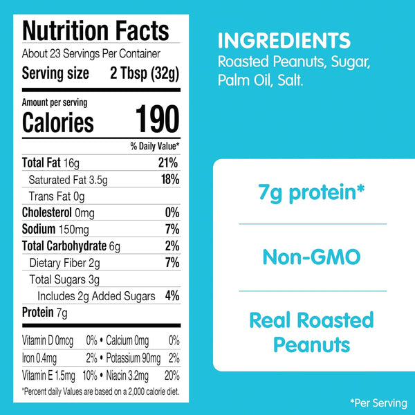SKIPPY Natural Creamy Peanut Butter Spread, 26.5 oz Jar