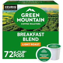 Green Mountain Coffee Roasters Breakfast Blend Single-Serve Keurig K-Cup Pods 72 Count