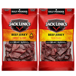 Jack Link's Beef Jerky Half Pounder - Original - Made with 100% Real Beef - Ready to Eat Real Meat Protein Snacks - 10g Protein per Serving - 8 oz Large Jerky Bag