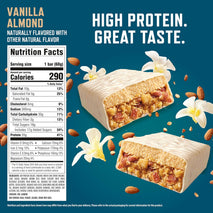CLIF BUILDERS Vanilla Almond Flavor Plant Based Protein Bars 12 Pack