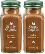 Simply Organic Non-GMO Organic Ceylon Ground Cinnamon, 2.08 Ounce, Mild and Aromatic Flavor