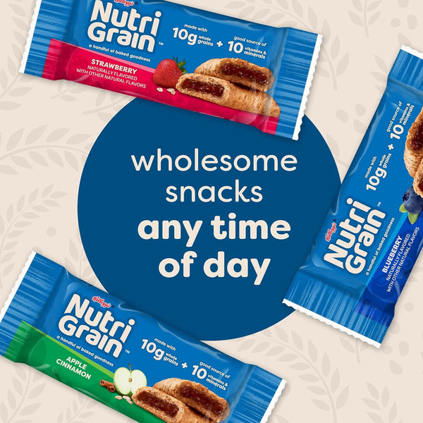 Nutri-Grain Soft Baked Breakfast Bars Variety Pack Whole Grain Snacks