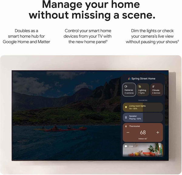 Google TV Streamer 4K - Fast Streaming Entertainment on Your TV with Voice Search Remote - Watch Movies, Shows, Live TV, and Netflix in 4K HDR - Smart Home Control - 32 GB of Storage - Porcelain