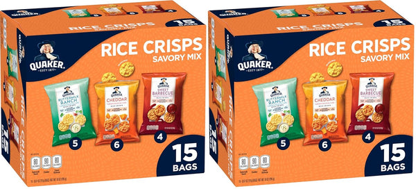 Quaker Rice Crisps 4 Flavor Variety Mix 15 Count