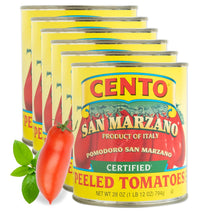 Cento Certified San Marzano Whole Peeled Tomatoes, 28 Oz Pack, Canned Plum Tomatoes in Thick Puree
