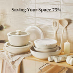 Redchef 16-piece ceramic non-stick cookware set, PFAS PFOA & PTFE free, RV camping, dishwasher oven safe