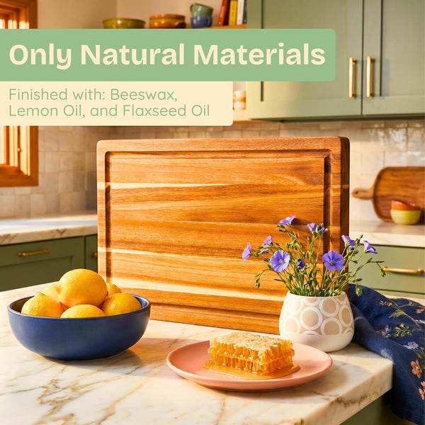 Non-Toxic Wood Cutting Board Made from FSC Certified Acacia Wood