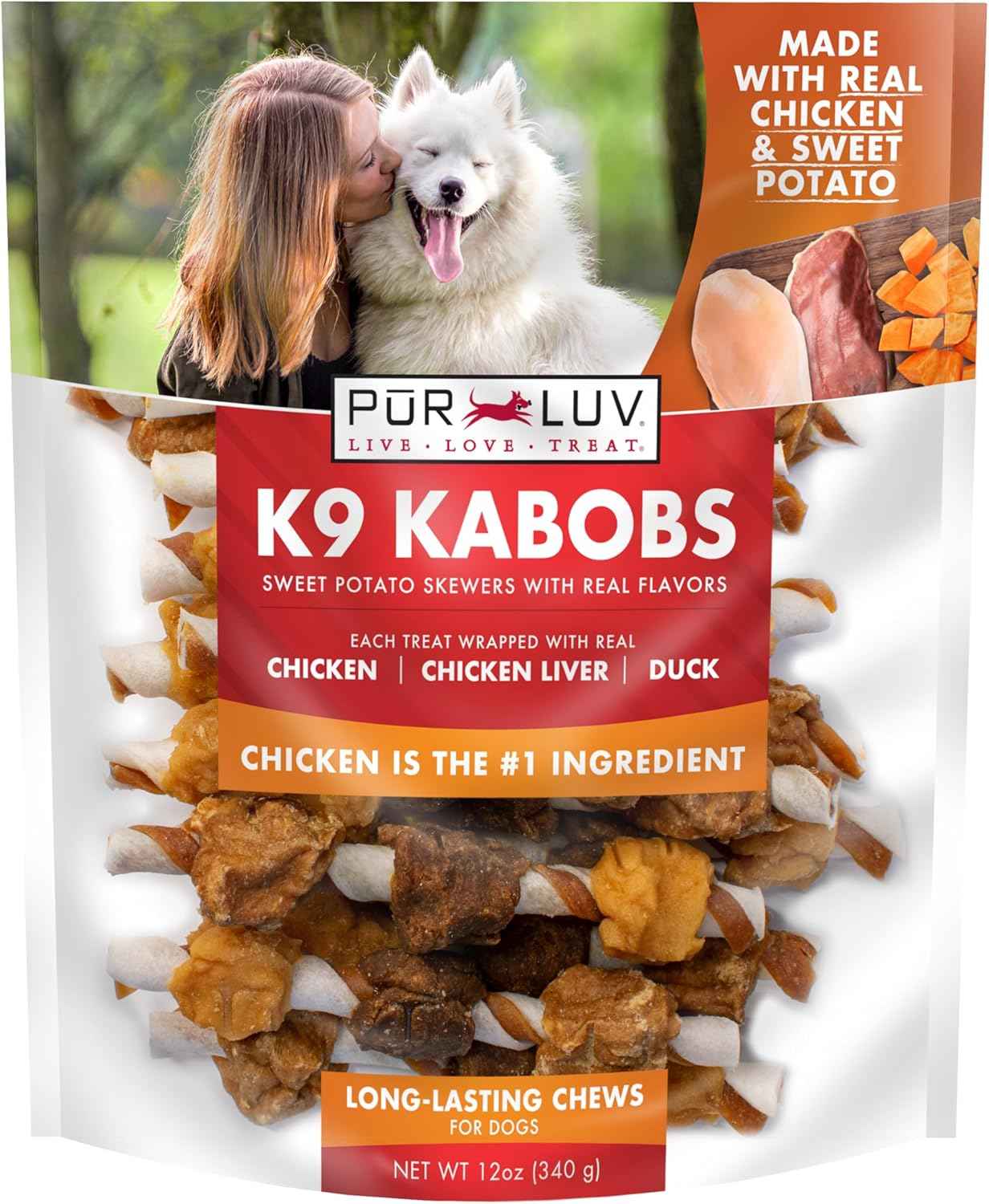 Dog Treats, Chicken Jerky for Dogs, Made with 100% Real Chicken Breast, 16 Ounces, Healthy, Easily Digestible, Long-Lasting, High Protein Dog Treat, Satisfies Dog's Urge to Chew