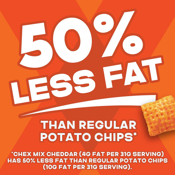 Chex Mix Cheddar Savory Snack Mix, 20 oz tub, resealable