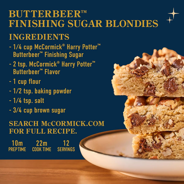 McCormick Harry Potter Butterbeer Finishing Sugar, Limited Edition, Buttery Toffee Sweetness