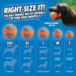 chuckit ultra ball dog toy - medium bouncy fetch balls for dogs 20-60 lbs - made from durable rubber