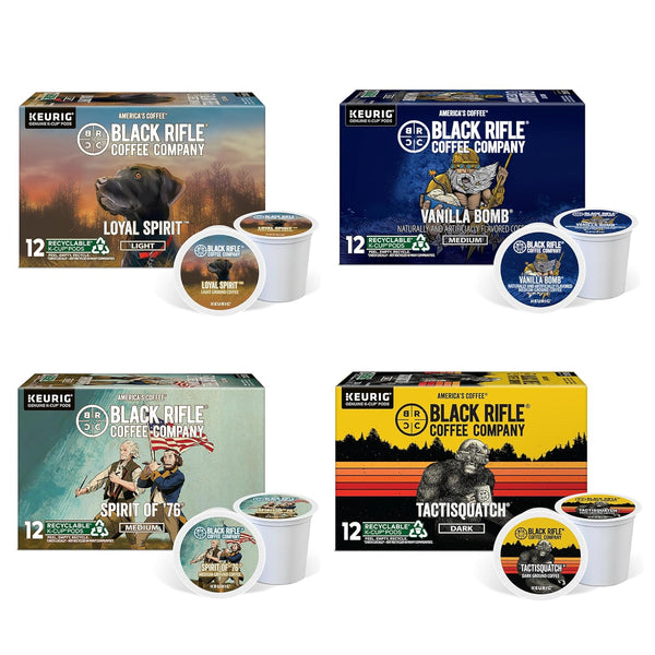 Black Rifle Coffee Company Supply Drop Variety Pack, 96 Count K Cups, 4 Blends