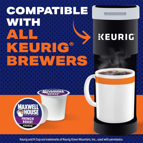 Maxwell House French Roast Dark Roast K-Cup Coffee Pods, 84-count box