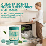 Dishwasher cleaner and deodorizer tablets - 24 pack, heavy duty, natural descaler and odor eliminator