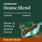 Starbucks House Blend Medium Roast Coffee K-Cups for Keurig Brewers, 100% Arabica, 6 boxes