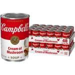 Campbell's 10.5 oz Cream of Mushroom Soup, 12-Pack Canned Condensed Soup for Holiday Recipes