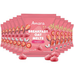 Amara Breakfast Oat Melts - Organic Toddler Snack - Single Serve Fiber-Packed Oat Bites with Real Fruit, No Added Sugar, Quick Dissolving, Blueberry - 12 Pack