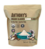 Anthony's organic blanched almond flour, 1 lb, gluten-free, keto friendly, extra fine, low carb.