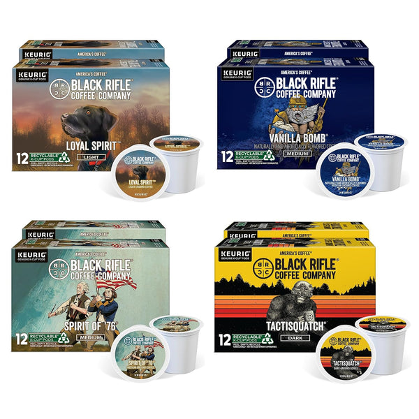 Black Rifle Coffee Company Supply Drop Variety Pack, 96 Count K Cups, 4 Blends
