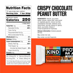 KIND Protein MAX Crispy Chocolate Peanut Butter Snack Bars, 12 Count Box, 20g Protein, Keto Friendly