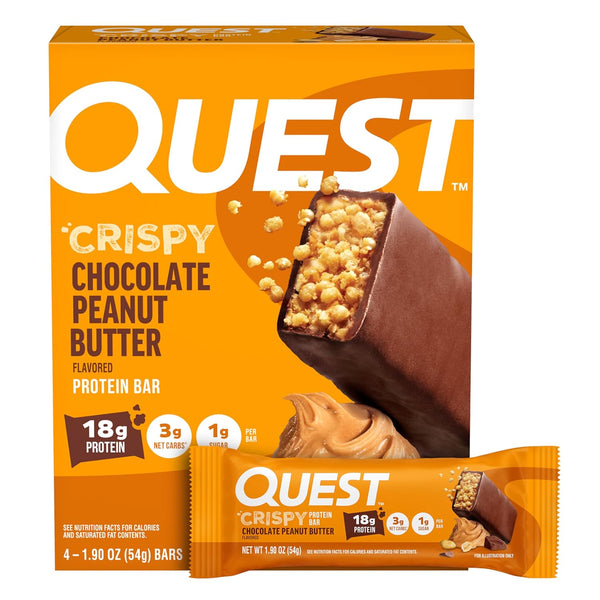 Quest Nutrition Crispy Cookies & Cream Hero Protein Bar, 12 Count, Gluten Free, Keto Friendly