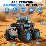 BainGesk waterproof 1:16 2.4GHz 4WD all-terrain RC car with 2 rechargeable batteries for kids