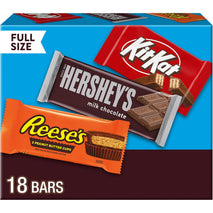 Hershey's assorted milk chocolate candy variety box 27.3 oz 18-count