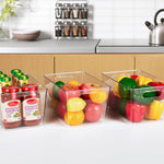 Clear Pantry Organizer Bins for Kitchen and Bathroom Storage