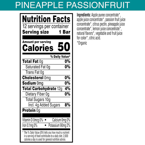 Pure Organic Layered Fruit Bars, Gluten Free, Vegan Fruit Snacks, Variety Pack, 12.4oz Box (24 Bars)