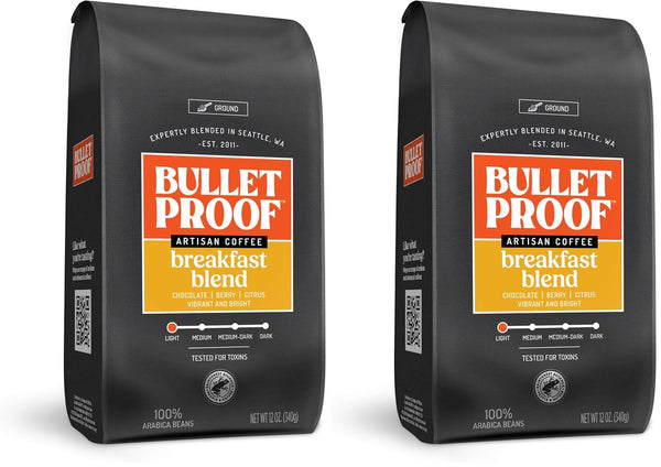 Bulletproof Original Medium Roast 100% Arabica Ground Coffee 12 Ounces Sustainably Sourced