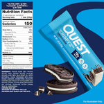 Quest Nutrition Crispy Cookies & Cream Hero Protein Bar, 12 Count, Gluten Free, Keto Friendly