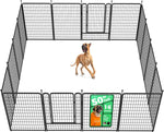 fxw rollick unleashed dog playpen for indoor, yard, rv camping, 24 inch 8 panels for small and puppy dogs, black